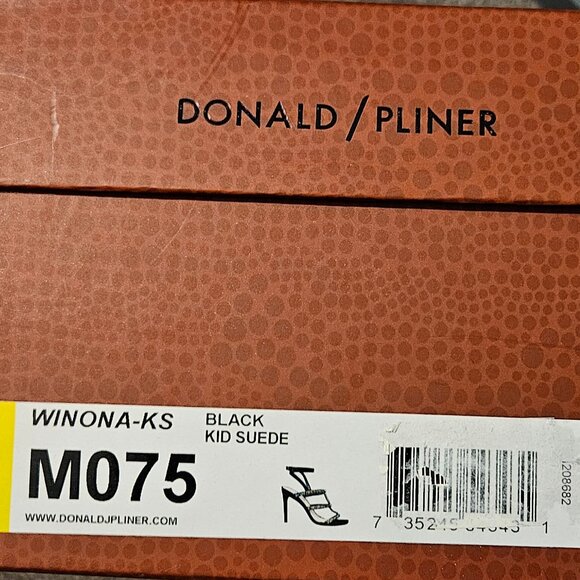 NIB Donald Pliner Leather Rhinestone Pumps, 7.5 - Picture 11 of 12
